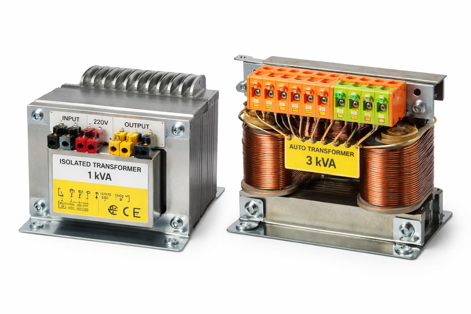 ترانس صنعتی ایزوله و اتو با توان 50W تا 5kVA برای کاربرد صنعتی، روشنایی و پزشکی